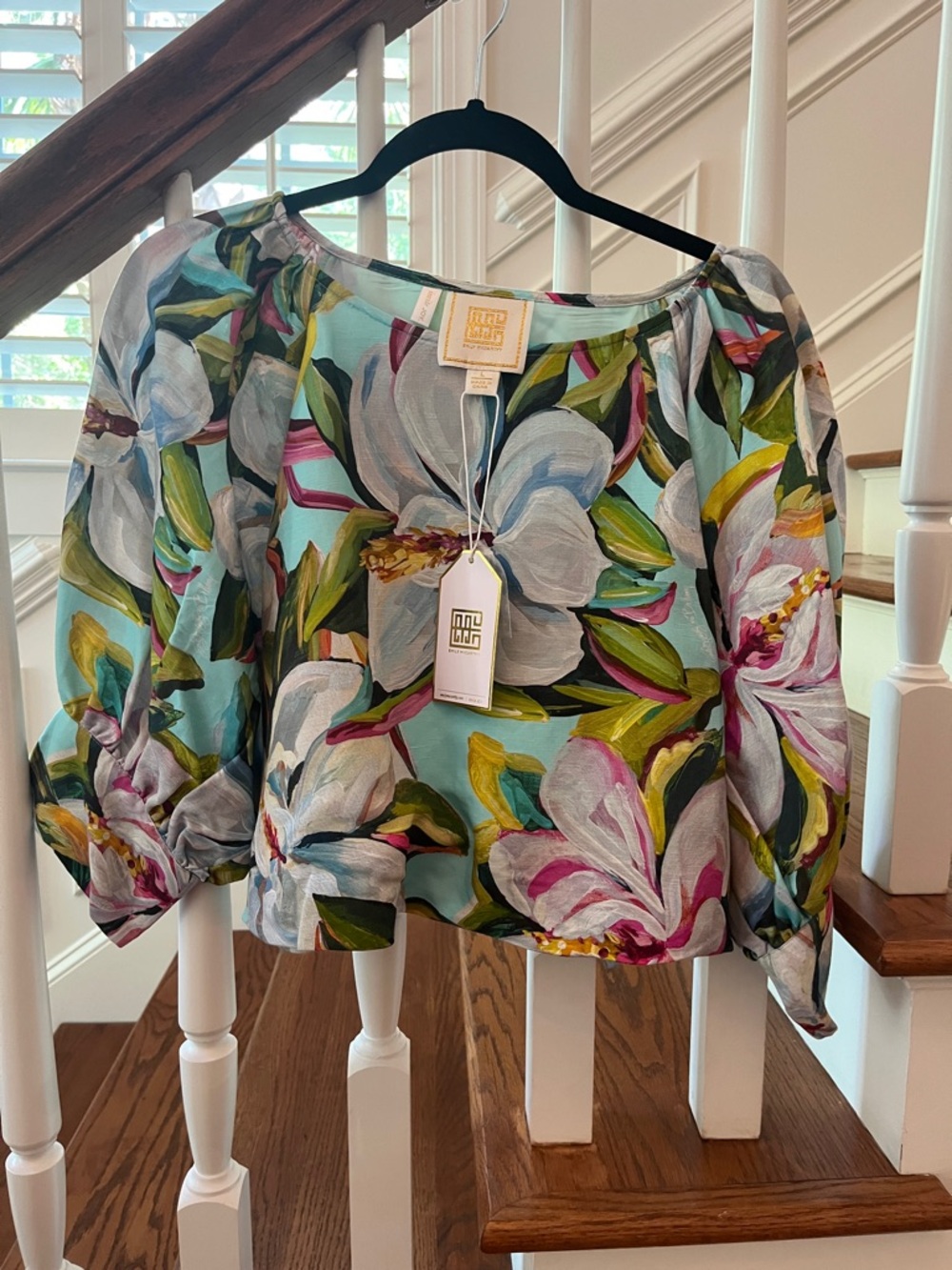 Emily McCarthy Magnolia Celeste Crop NWT